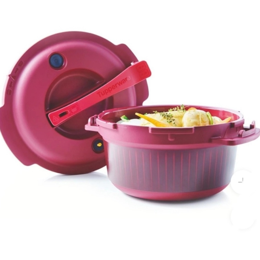 Tupperware Pink Microwave Pressure Cooker